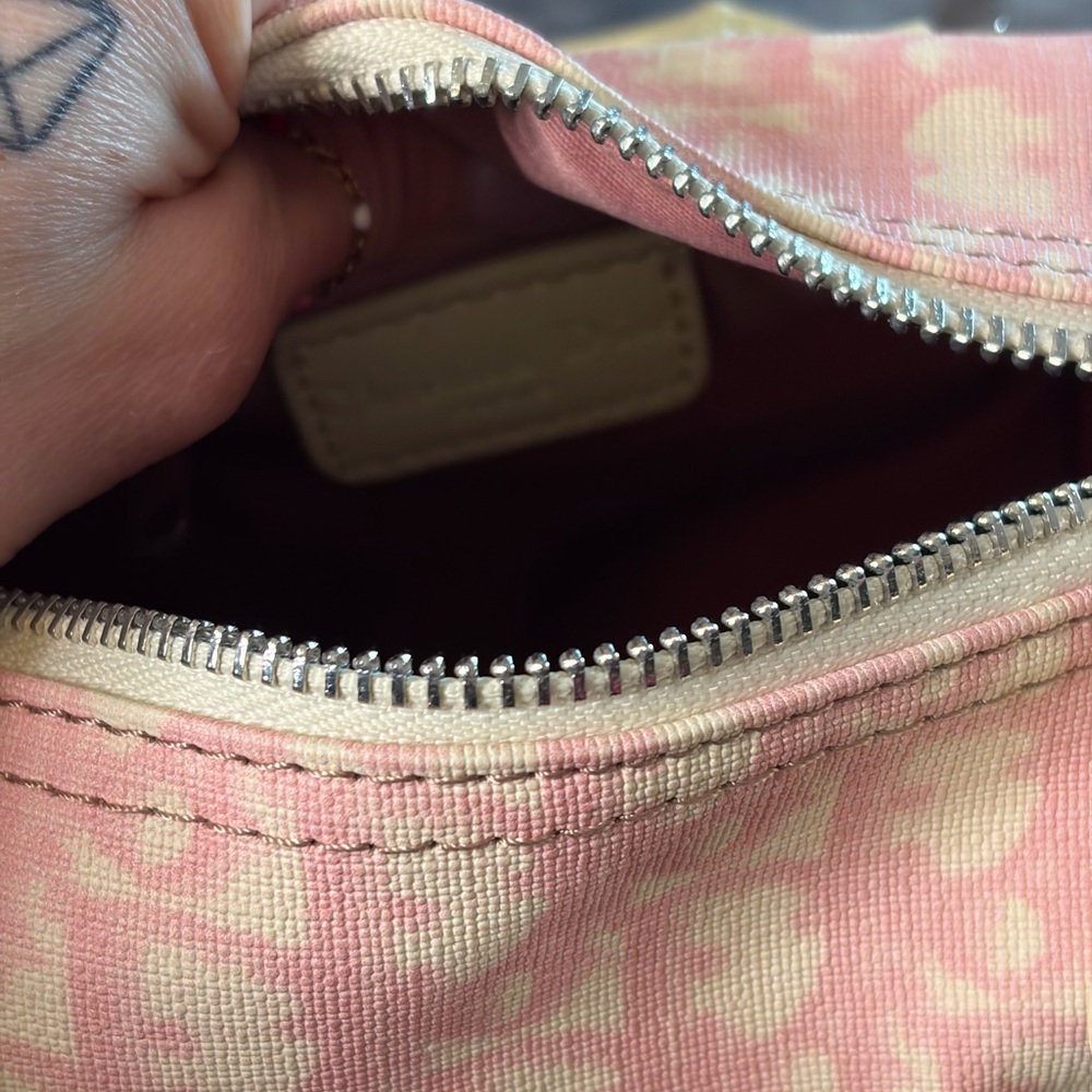 Mini Pink/ Cream Logo Coated Canvas w Leather Trim - Picture 11 of 11